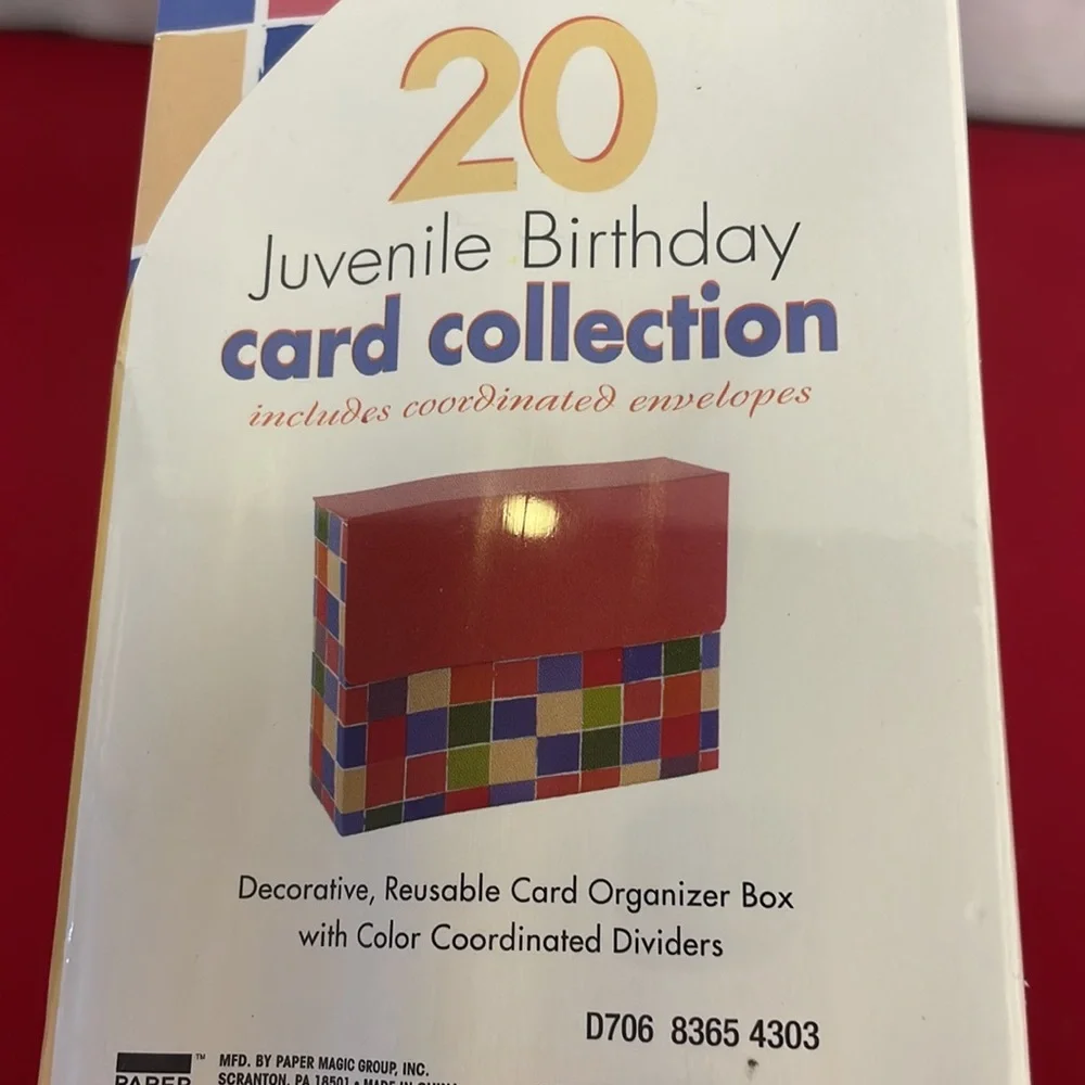 20 Juvenile Birthday Card Collection with envelopes